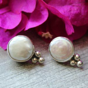 Silver Earrings with "madre perla"